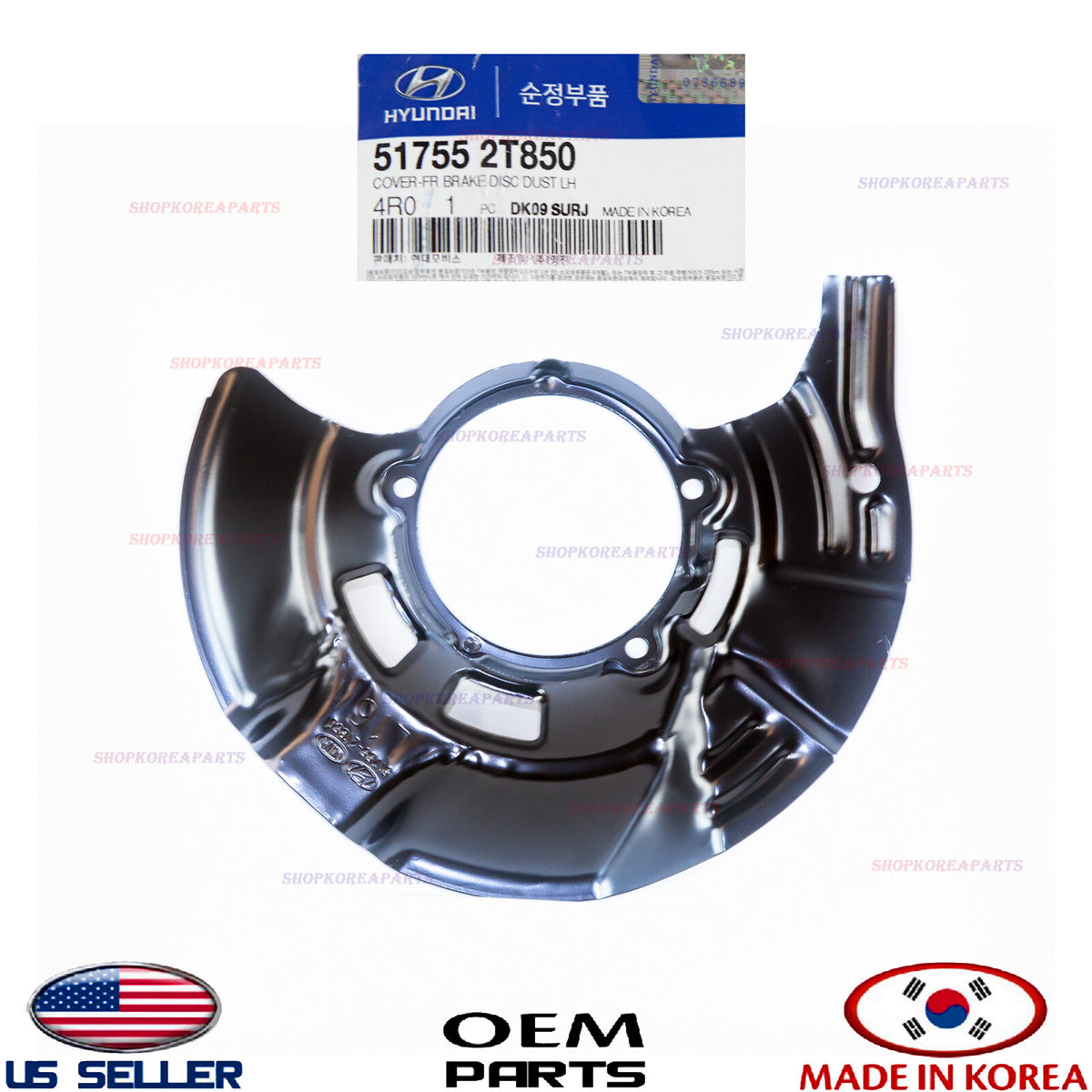 Genuine OEM Front Left Brake Disc Dust Cover 2011–2014 Sonata 2011–2015 Optima