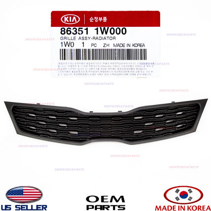 GRILLE RADIATOR FRONT BLACK ?GENUINE? KIA RIO SEDAN 4 DOOR 2012-2015 863511W000