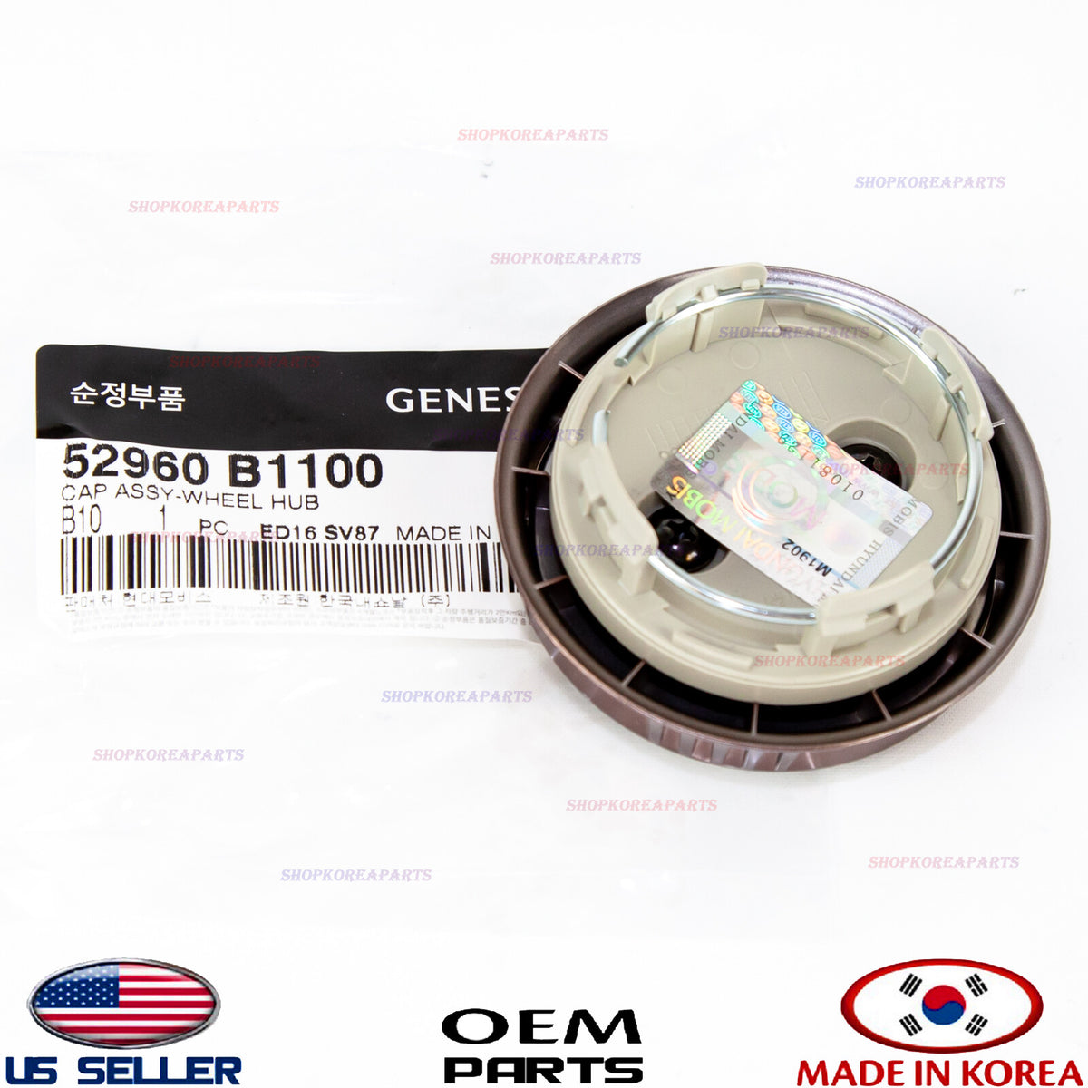 Genuine Wheel Center Cap 1pcs OEM Genesis G80 Sport 3.3L 2018-2020 52960B1100