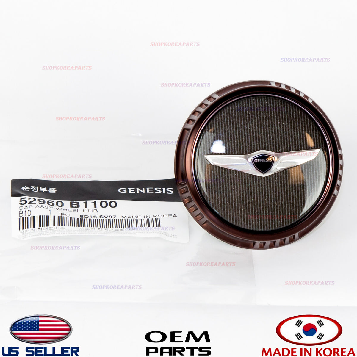 Genuine Wheel Center Cap 1pcs OEM Genesis G80 Sport 3.3L 2018-2020 52960B1100