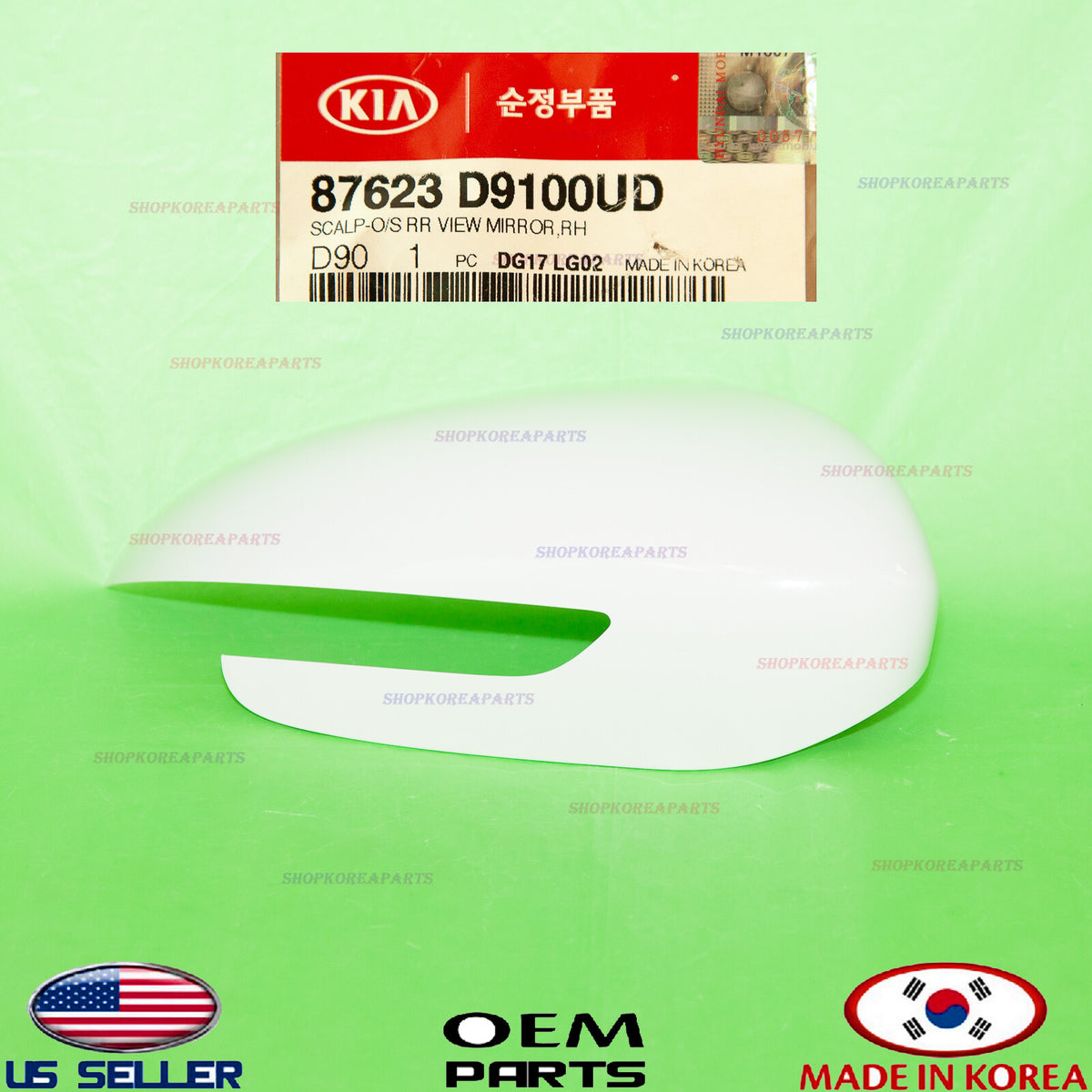 Genuine Mirror Cover Cap WHITE Passenger Side ⭐OEM⭐ KIA SPORTAGE 2017-2022