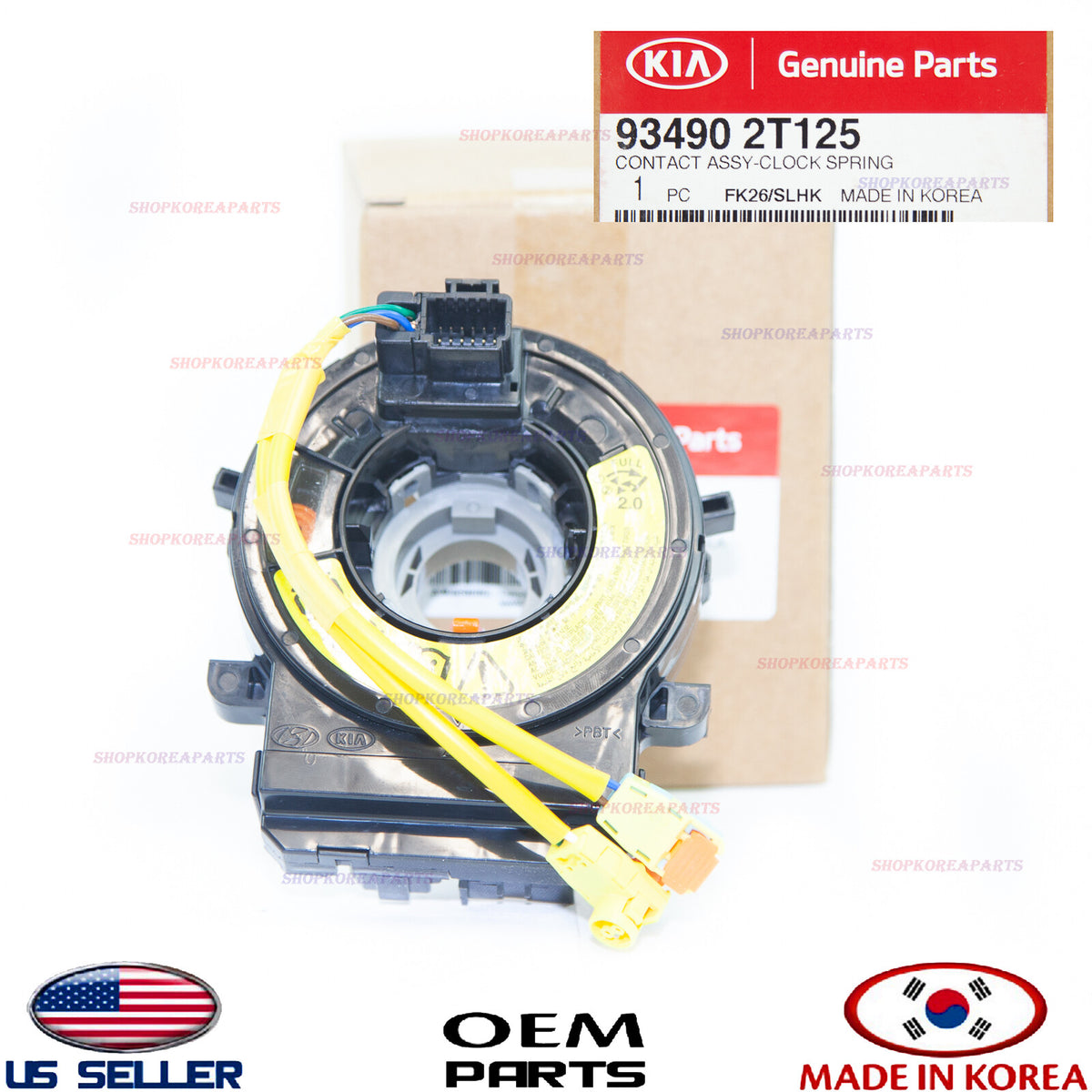 Genuine Clock Spring Module Contact Wiring OEM KIA OPTIMA 14-15 w/o Heated Seats