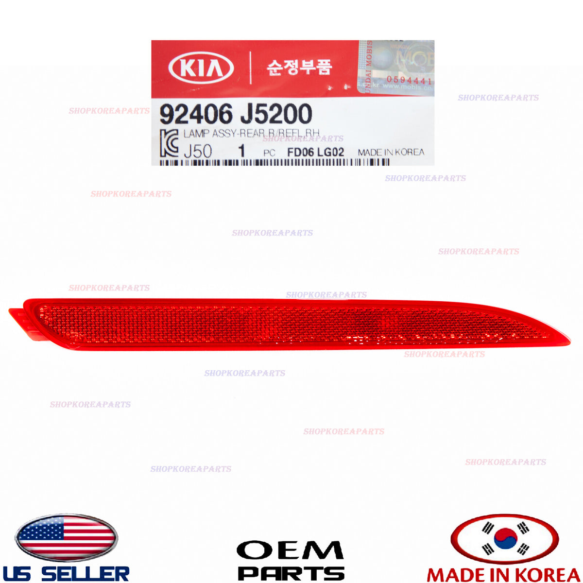 Genuine Rear Bumper Reflector RIGHT Passenger Side OEM⭐ Kia Stinger GT 2018-2021