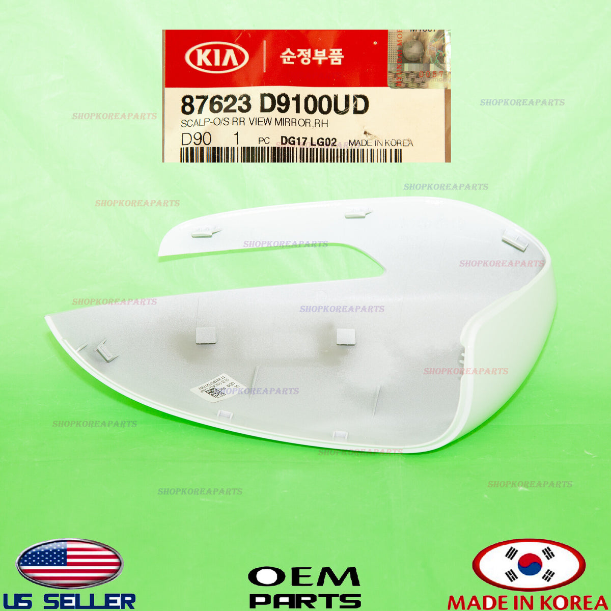 Genuine Mirror Cover Cap WHITE Passenger Side ⭐OEM⭐ KIA SPORTAGE 2017-2022