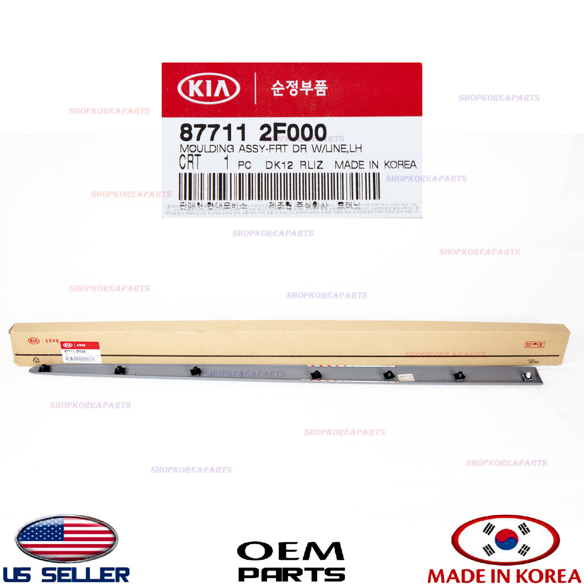 Genuine Front Door Body Side Molding Left Driver Side OEM Kia Spectra 2004-2009