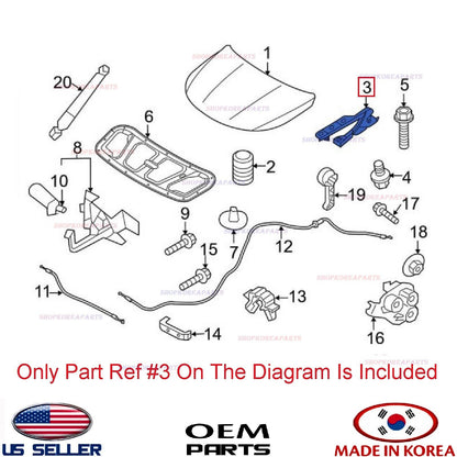 Genuine Hood Hinge RIGHT Passenger Side ⭐OEM⭐ Kia Sorento 2021-2023 66920P2000