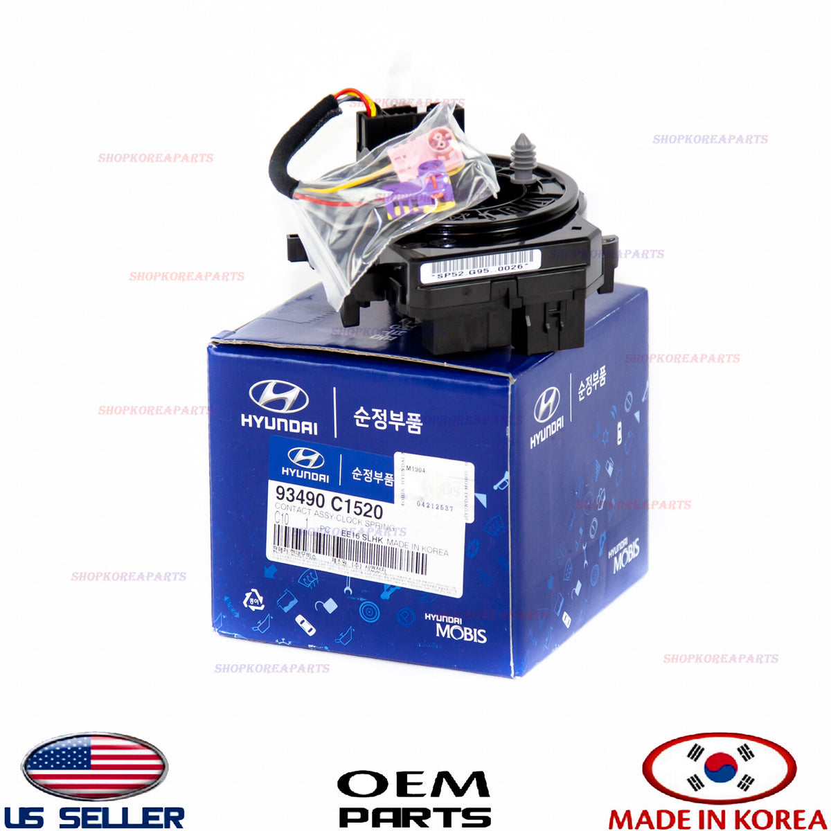 Genuine Clock Spring Wiring Contact Module OEM Sonata 2018-2019 w/o Heated