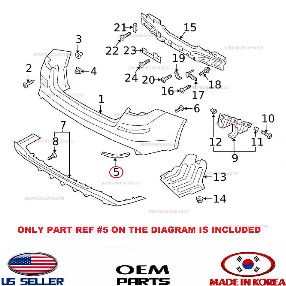 Genuine Rear Bumper Reflector RIGHT Passenger Side ⭐OEM⭐ KIA OPTIMA 2019-2020