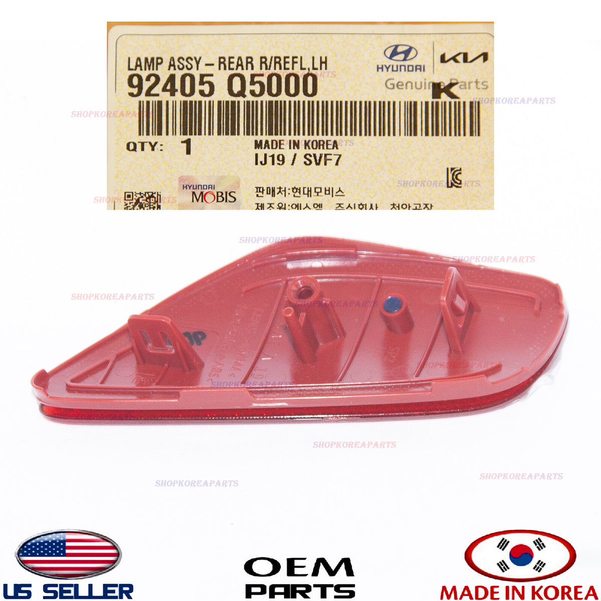 Genuine Rear Bumper Reflector LEFT Driver Side ⭐OEM⭐ Kia Seltos 2021-2023