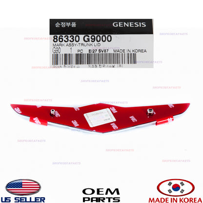 Genuine Rear Trunk Wing Emblem Tail Gate Wing Emblem OEM Genesis G70 2019-2021