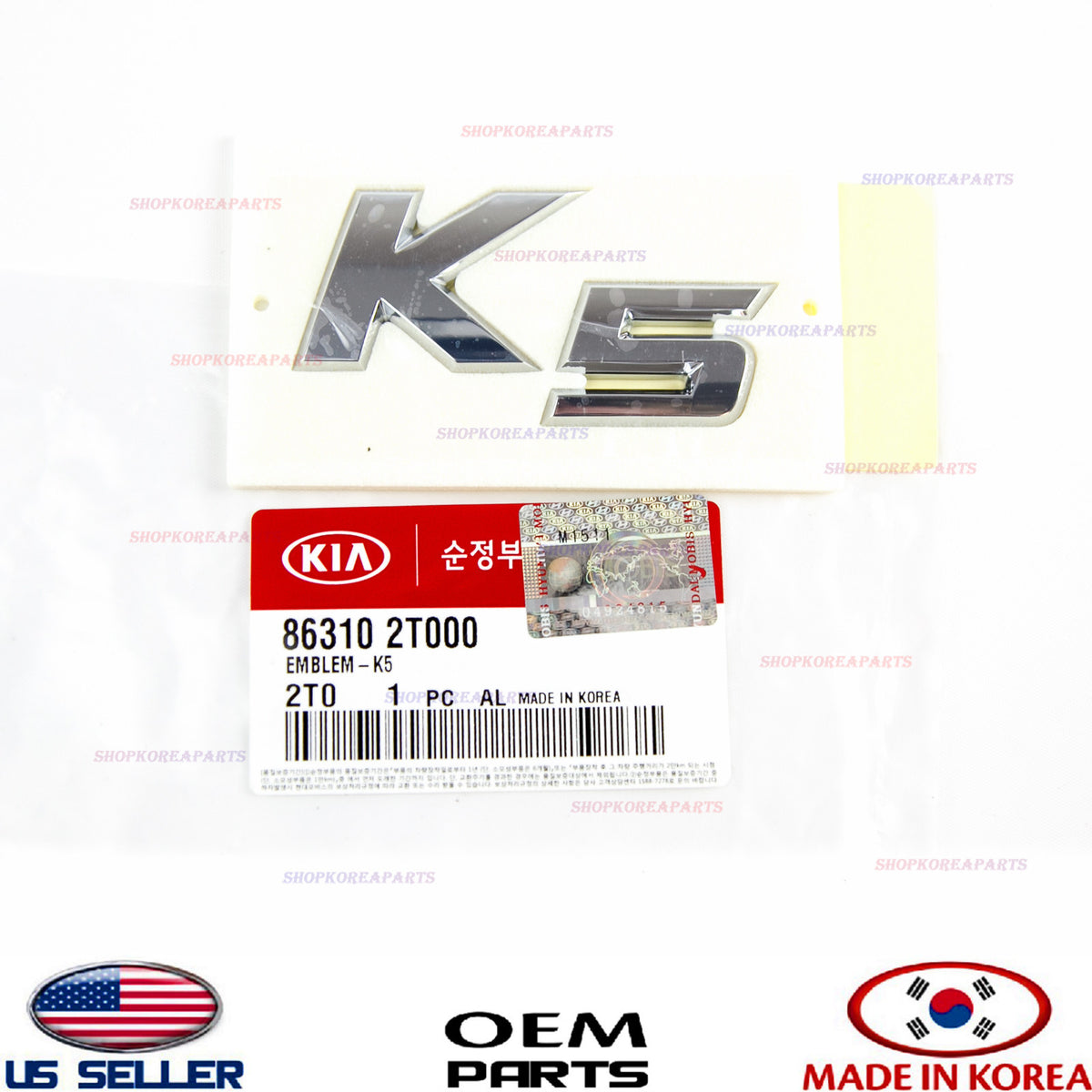 NAMEPLATE EMBLEM REAR KIA OPTIMA K5 GENUINE! LOGO TRUNK 2011-2015 863102T000