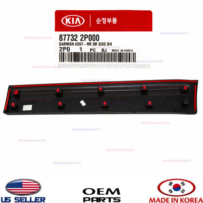 Genuine Rear Door Lower Molding RIGHT Passenger Side OEM KIA SORENTO 2011-2015