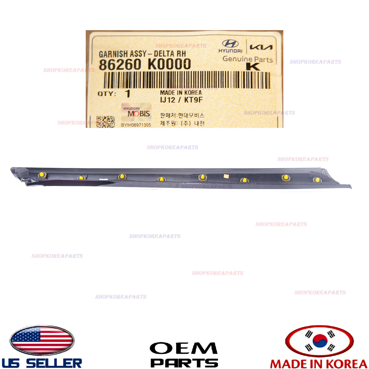 Genuine Windshield Trim Pillar Molding RIGHT Passenger Side OEM Soul 2020-2024