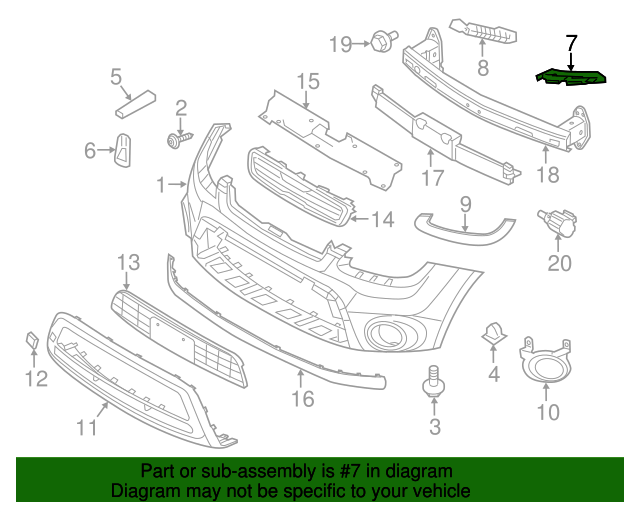 GENUINE Front Bumper Upper Side Bracket LEFT LH for 12-13 Kia Soul 865512K500
