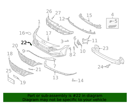 GENUINE Front Bumper Tow Hook Cap Cover for 21-23 Hyundai Elantra 86517AA000