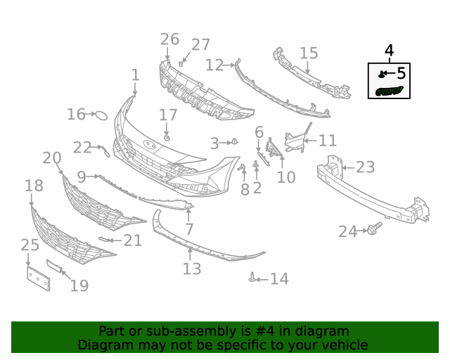 GENUINE Front Bumper Side Bracket RIGHT for 21-22 Hyundai Elantra 86552AA000