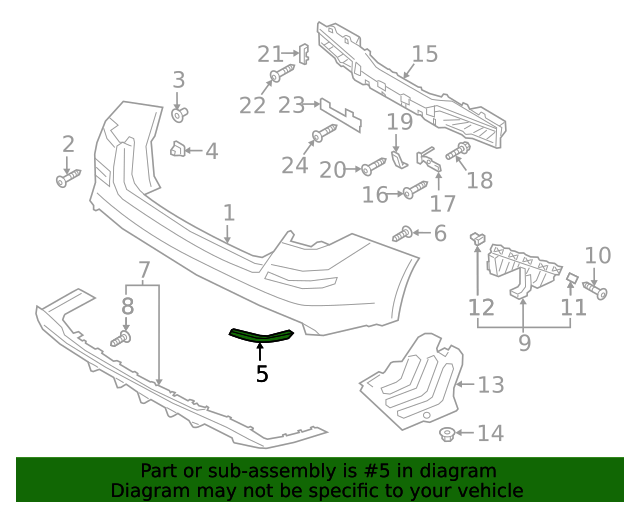 GENUINE REAR Bumper Reflector LEFT LH for 2019-2020 Kia Optima 92405D4500