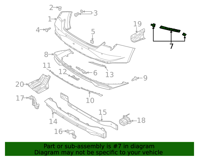 GENUINE Rear Bumper Side Bracket RIGHT RH for 21-23 Hyundai Elantra 86652AA000