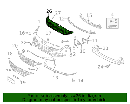 OEM Grille Cover Upper Sight Shield for 2021-2023 Hyundai Elantra 86391AA000