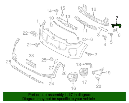 OEM Front Bumper Upper Bracket DRIVER for 2017-2022 Kia Sportage 86551D9000