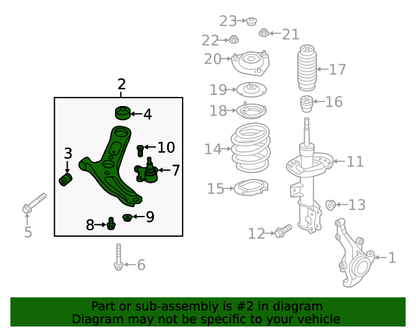 GENUINE Front Lower Control Arm RIGHT for 2019-21 Hyundai Veloster 54501J3AA0