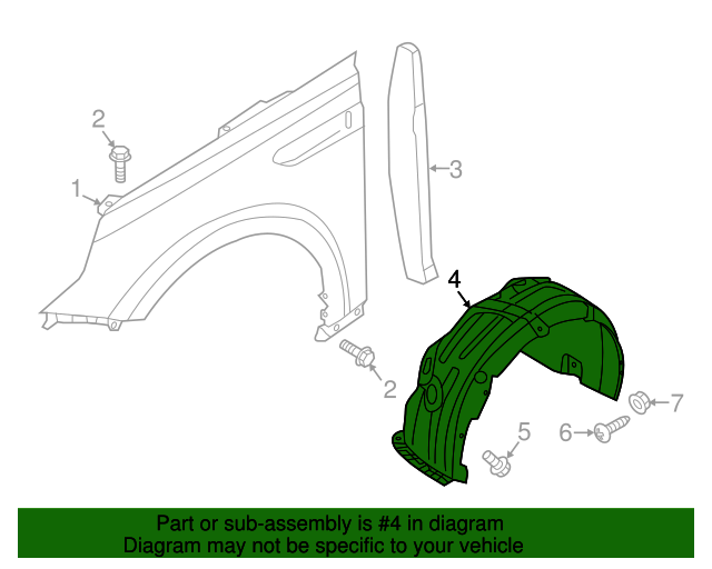 GENUINE Front Fender Liner LEFT DRIVER Side for 16-18 Kia Optima 86811D4000