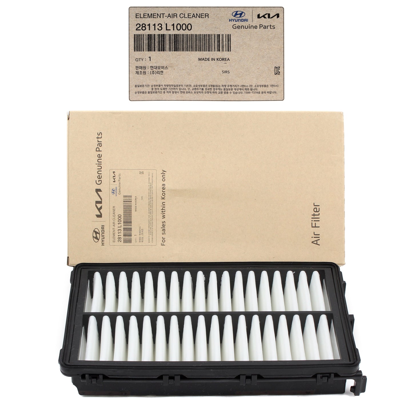 GENUINE OEM Air Filter for 2020-2022 Santa Cruz Santa Fe Sonata 28113L1000