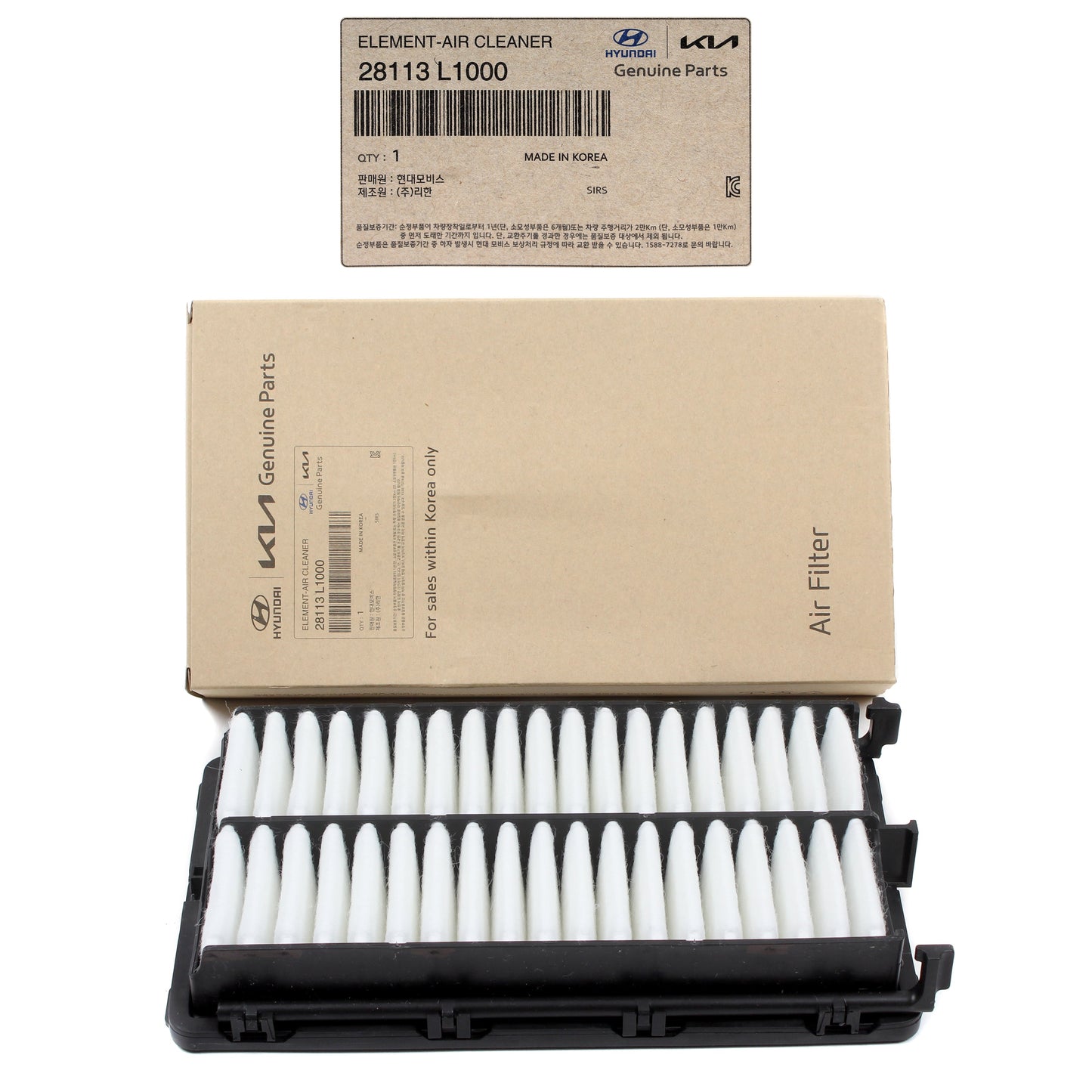 GENUINE OEM Air Filter for 2020-2022 Santa Cruz Santa Fe Sonata 28113L1000