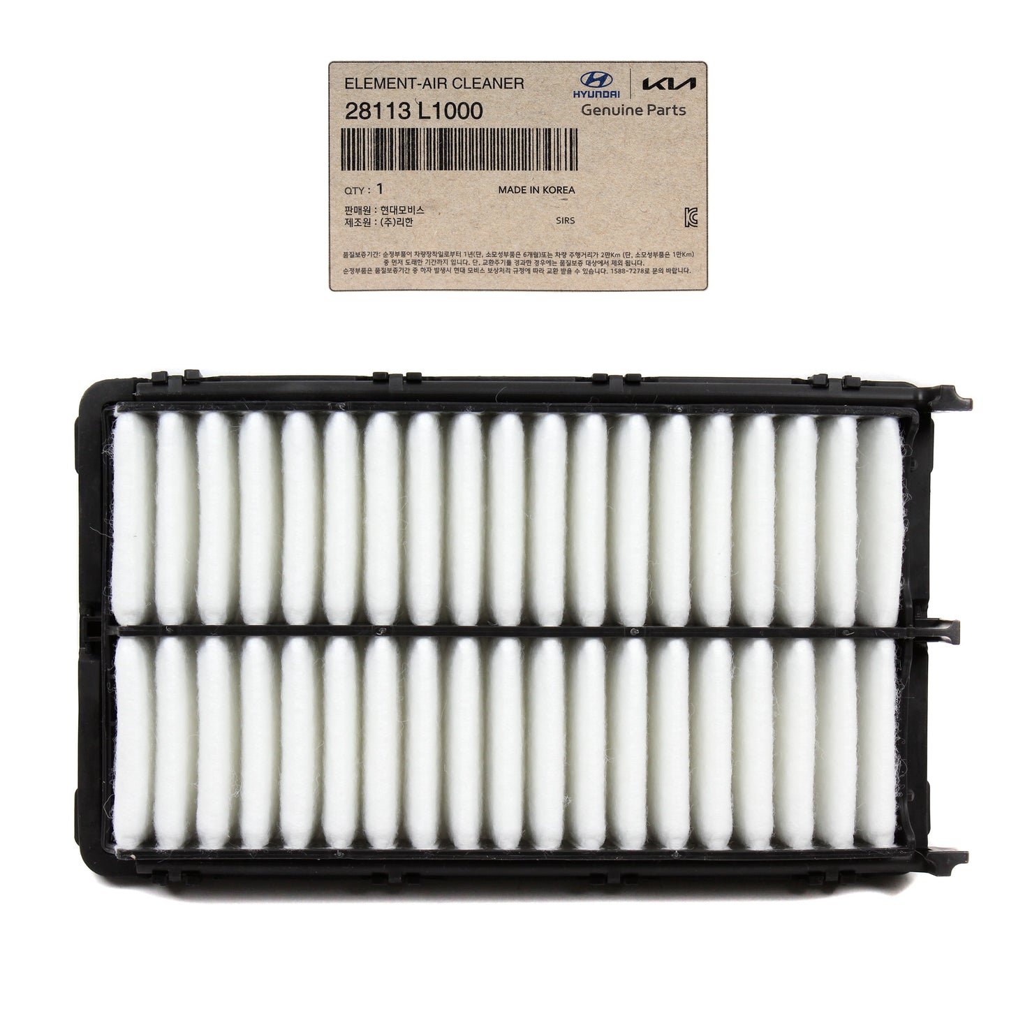 GENUINE OEM Air Filter for 2020-2022 Santa Cruz Santa Fe Sonata 28113L1000