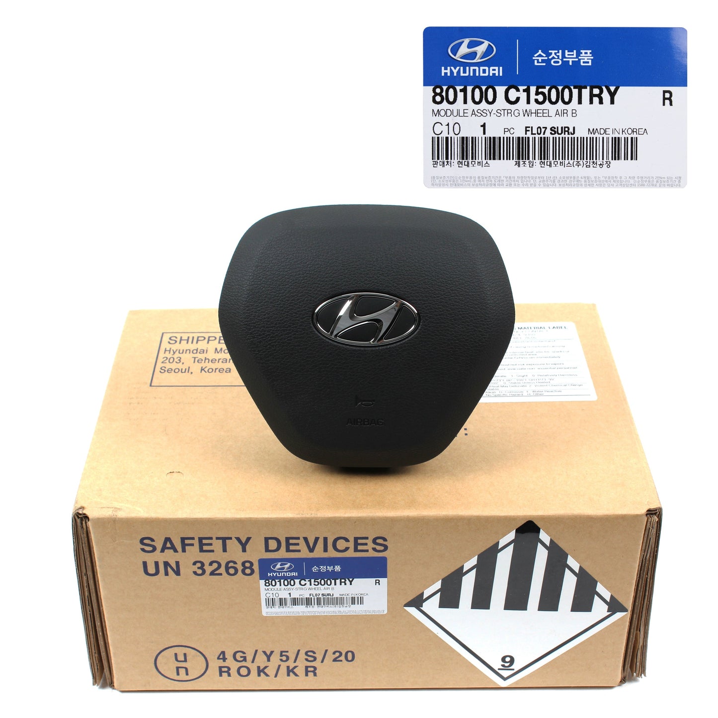 Genuine OEM Steering Wheel Airbag for 2018-2019 Hyundai Sonata Module