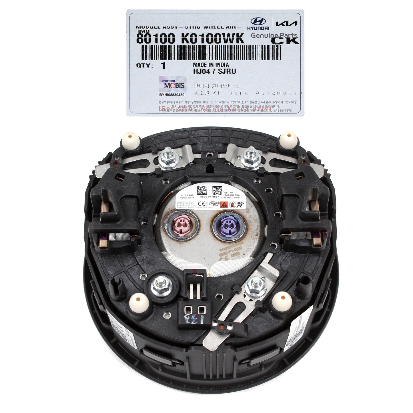 Genuine OEM Driver Steering Wheel Airbag Module forr 2020-2022 Kia Soul 80100K0100WK