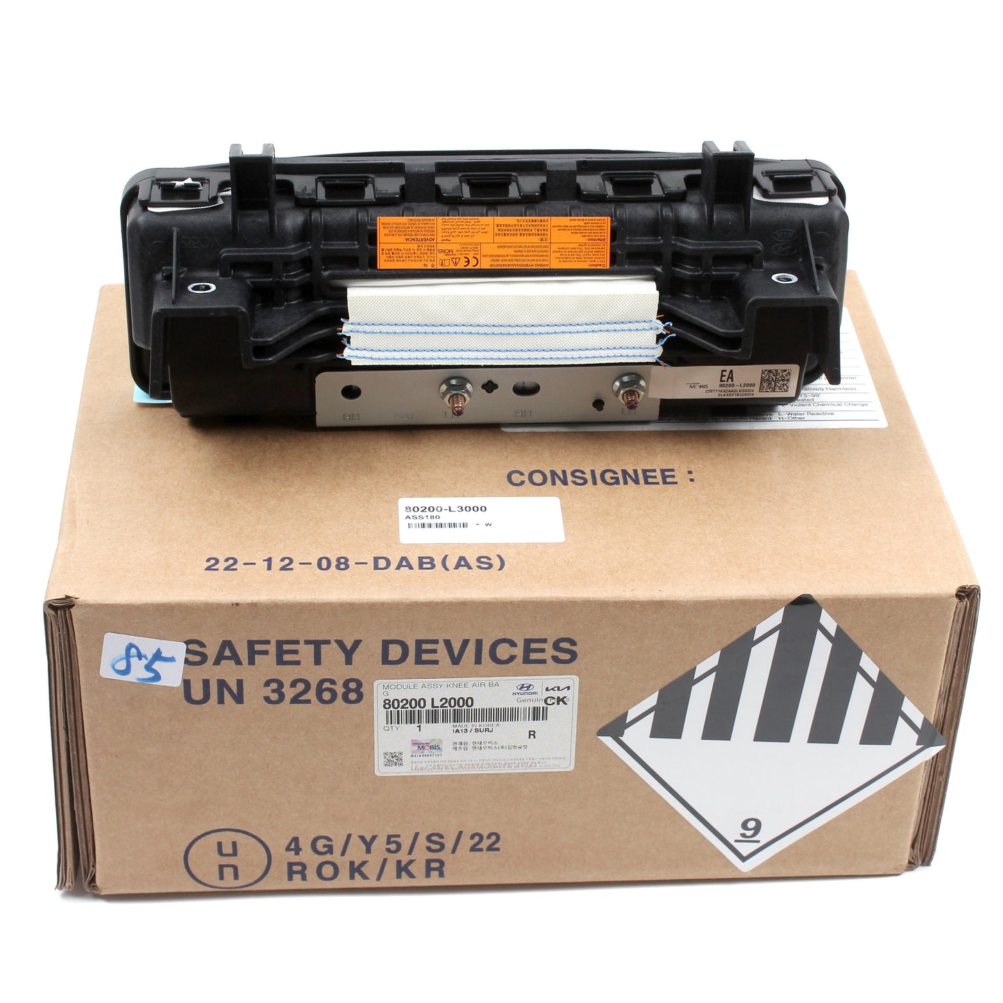 Genuine OEM Driver Knee Airbag for 2021–2024 Kia K5 80200L3000