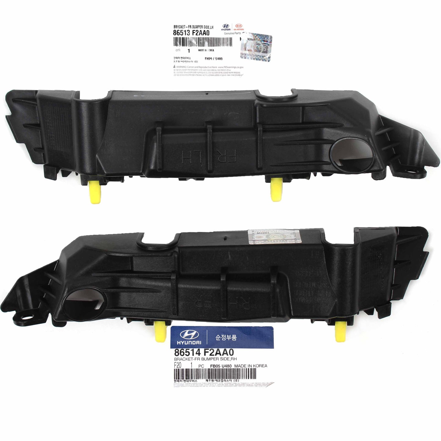 GENUINE Hyundai Elantra 19-20 for Front Bumper Bracket PASSENGER 86514F2AA0