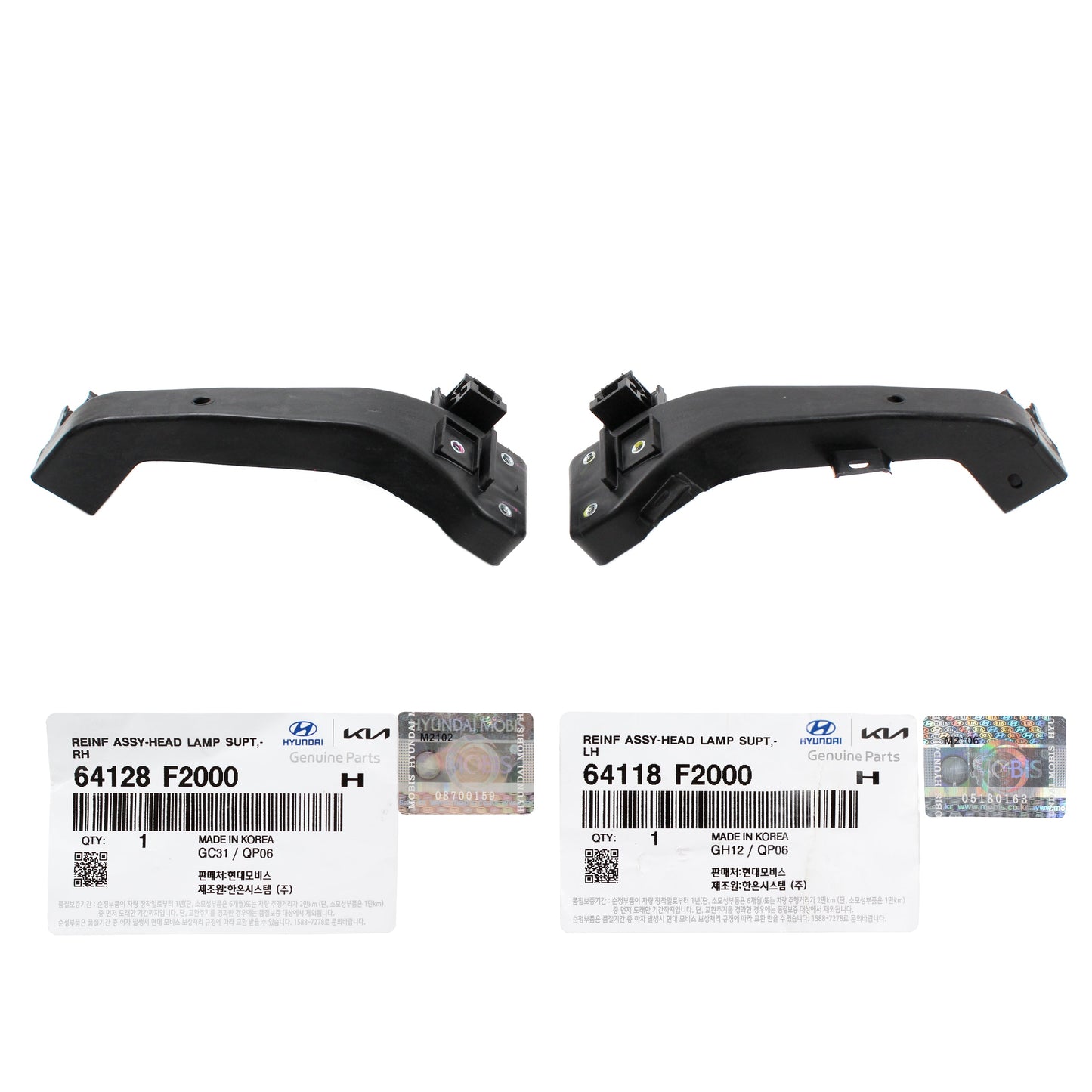 GENUINE Headlight Support Bracket RIGHT for 17-20 Hyundai Elantra 64128F2000