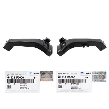 GENUINE Headlight Support Bracket RIGHT for 17-20 Hyundai Elantra 64128F2000