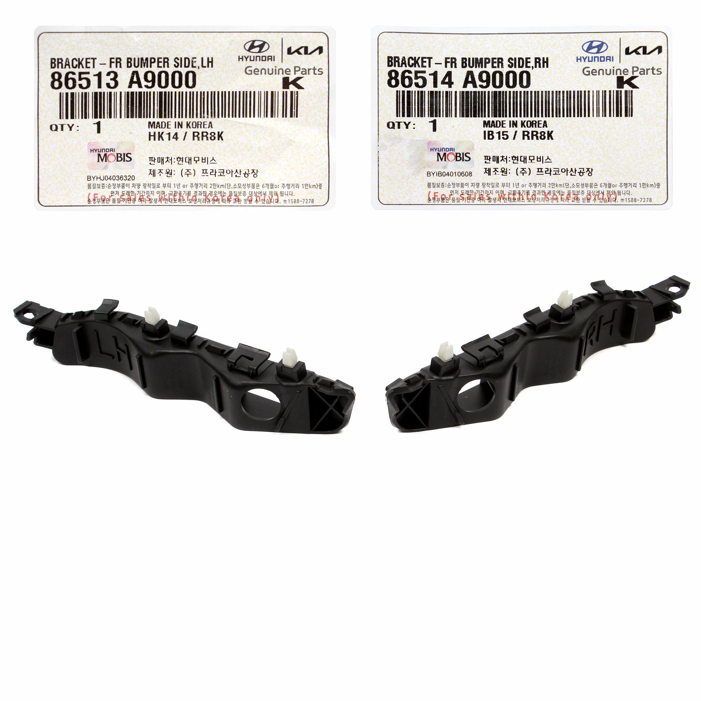 GENUINE Front Bumper Side Brackets LEFT RIGHT for 15-21 Kia Sedona 86514A9000