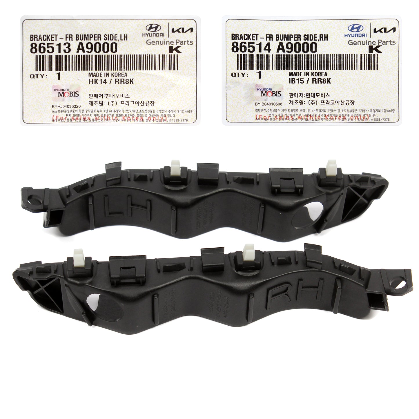 GENUINE Front Bumper Side Brackets LEFT RIGHT for 15-21 Kia Sedona 86514A9000