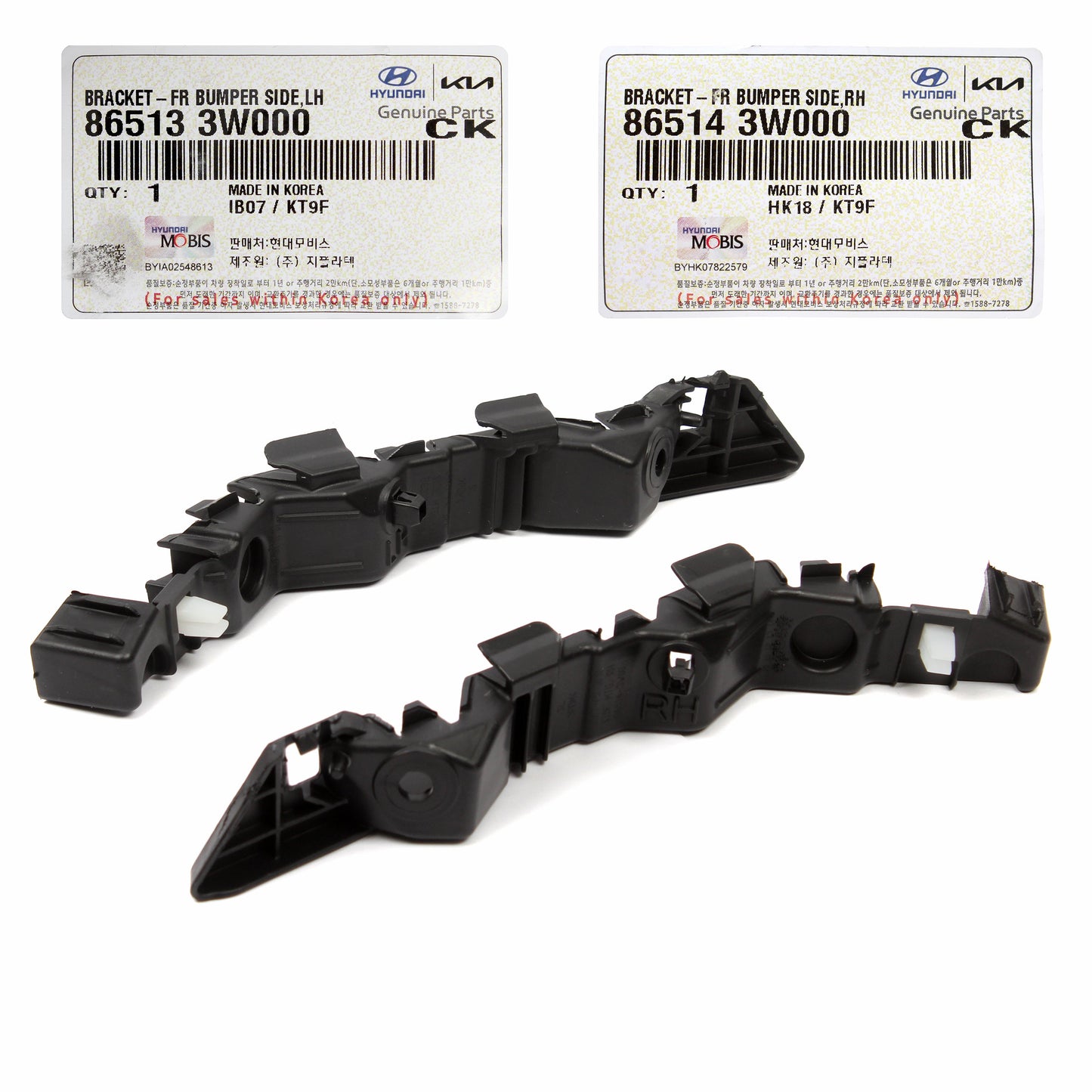 GENUINE Front Bumper Side Bracket LEFT RIGHT for 11-16 Kia Sportage 865143W000