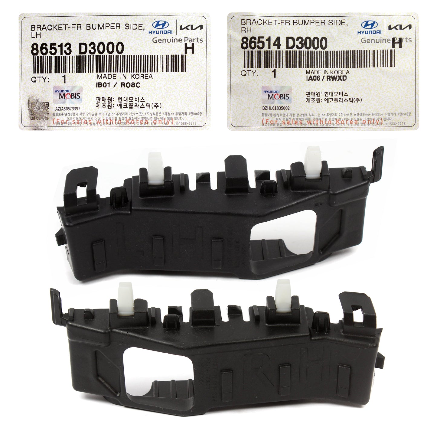 GENUINE Front Bumper Side Bracket PASSENGER RH for 16-21 Hyundai Tucson 86514D3000