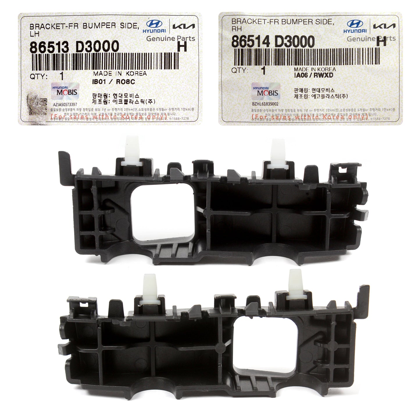 GENUINE Front Bumper Side Bracket PASSENGER RH for 16-21 Hyundai Tucson 86514D3000