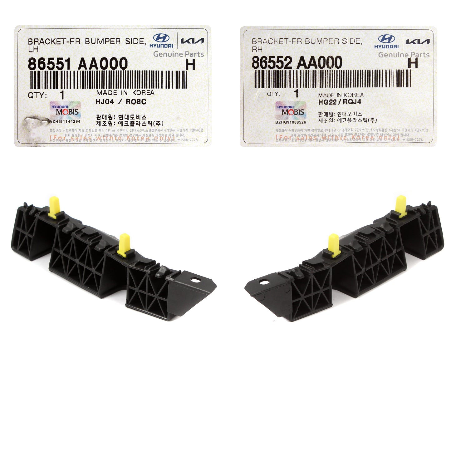 GENUINE Front Bumper Side Bracket RIGHT for 21-22 Hyundai Elantra 86552AA000