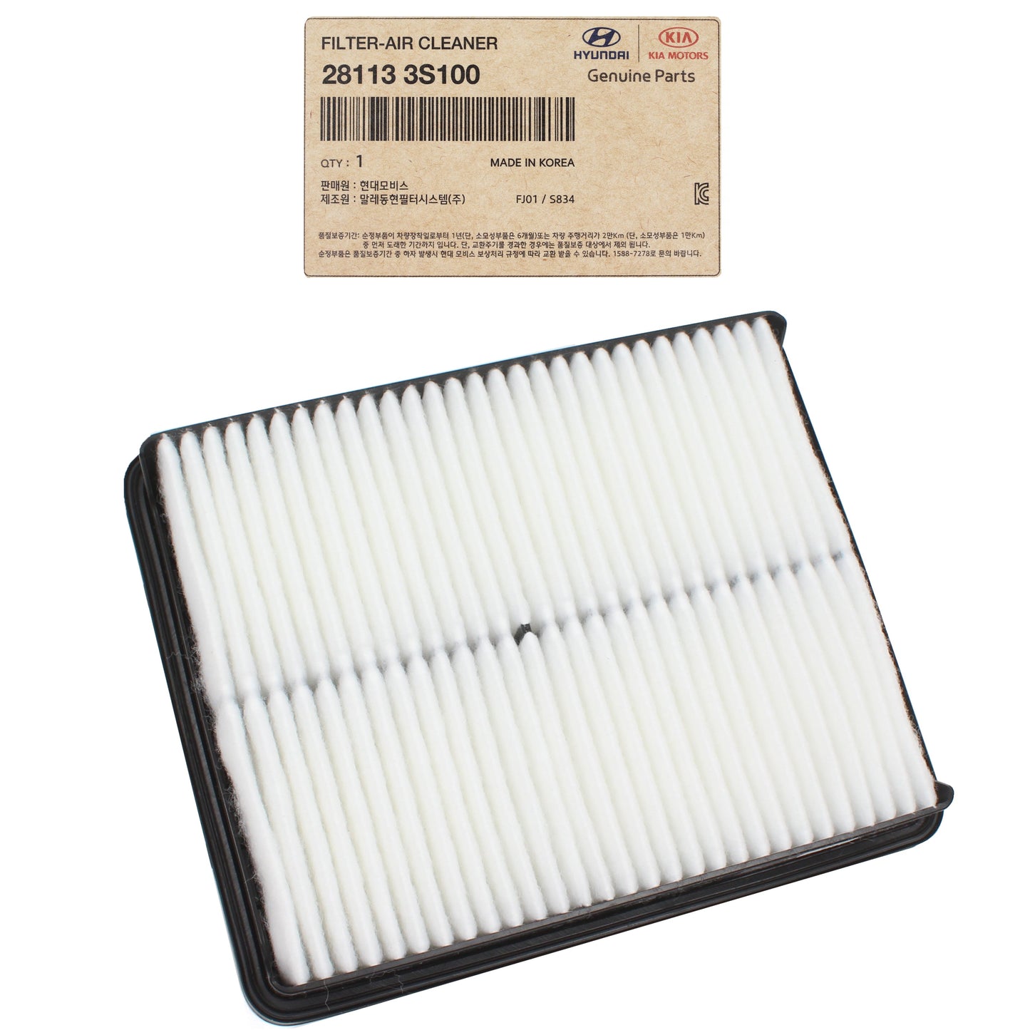GENUINE Air Filter for 11-15 Sonata HYBRID 11-16 Cadenza Optima 281133S100