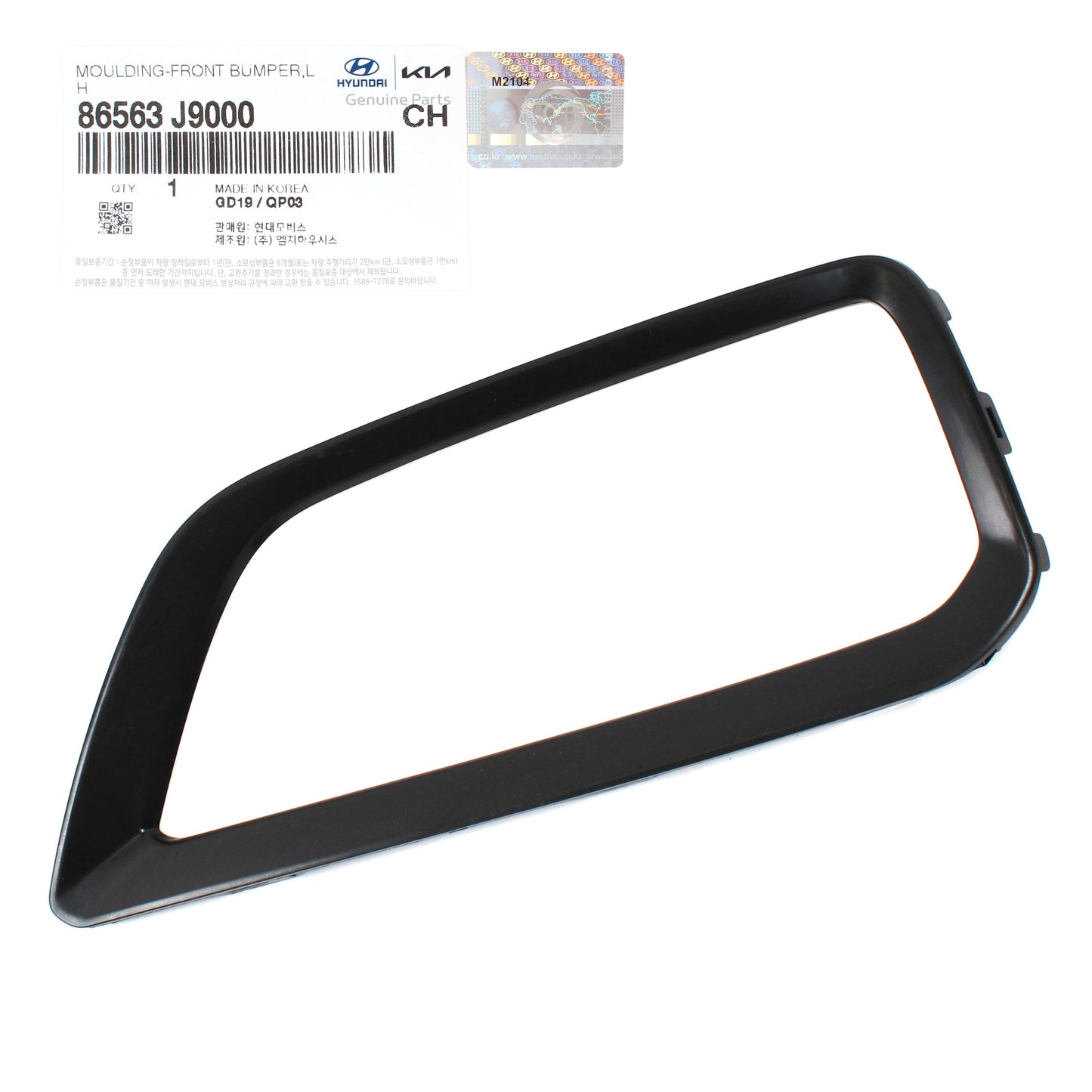 GENUINE Front lamp Molding Bezel LEFT DRIVER for 18-20 Hyundai Kona 86563J9000