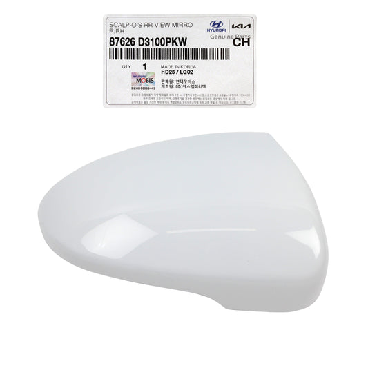 OEM Side View Mirror Cover WHITE RIGHT for 16-21 Hyundai Tucson 87626D3100PKW