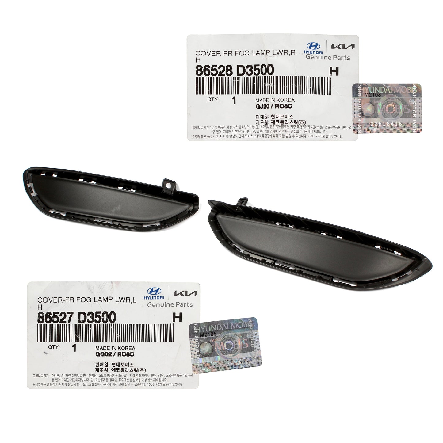 GENUINE Front Fog Lamp Cover RIGHT RH for 2019-2021 Hyundai Tucson 86528D3500