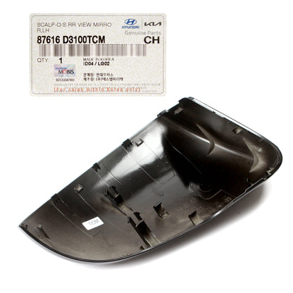 OEM Side Mirror Cover BLACK LEFT for 2016-2021 Hyundai Tucson 87616D3100TCM