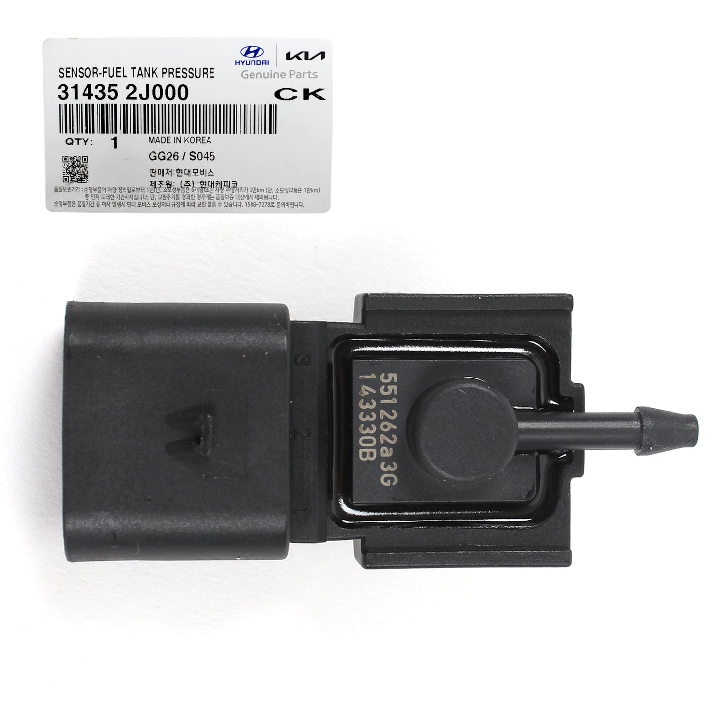 GENUINE Fuel Tank Pressure Sensor Fits 2009-2015 Hyundai Kia OEM 314352J000