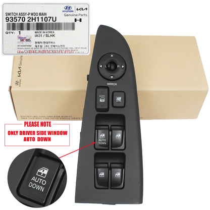 GENUINE Power Window Switch FRONT LEFT for 07-10 Hyundai Elantra 935702H1107U