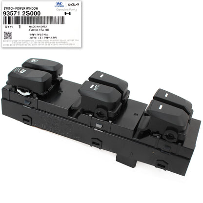GENUINE Main Power Window Switch Auto Down for 10-15 Hyundai Tucson 935712S000