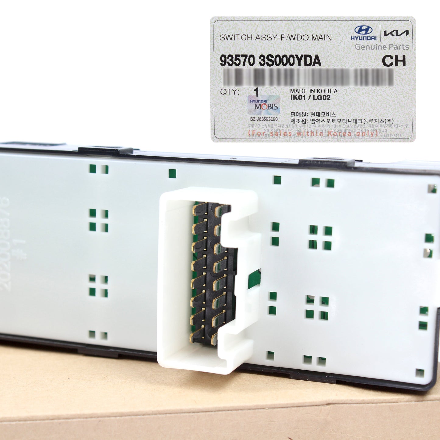 GENUINE Front Power Window Main Switch Beige for 2011-15 Sonata 935703S000YDA